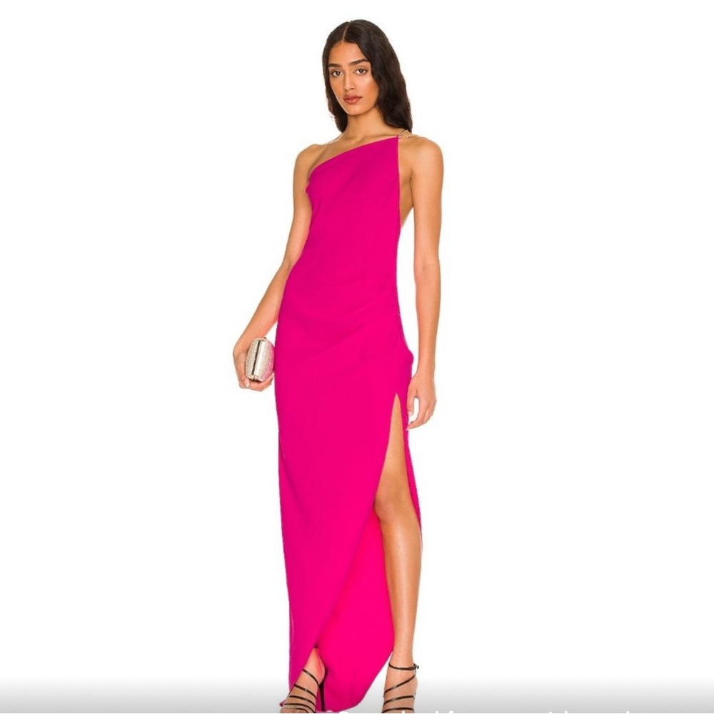 Amanda Uprichard Pink One-Shoulder Dress